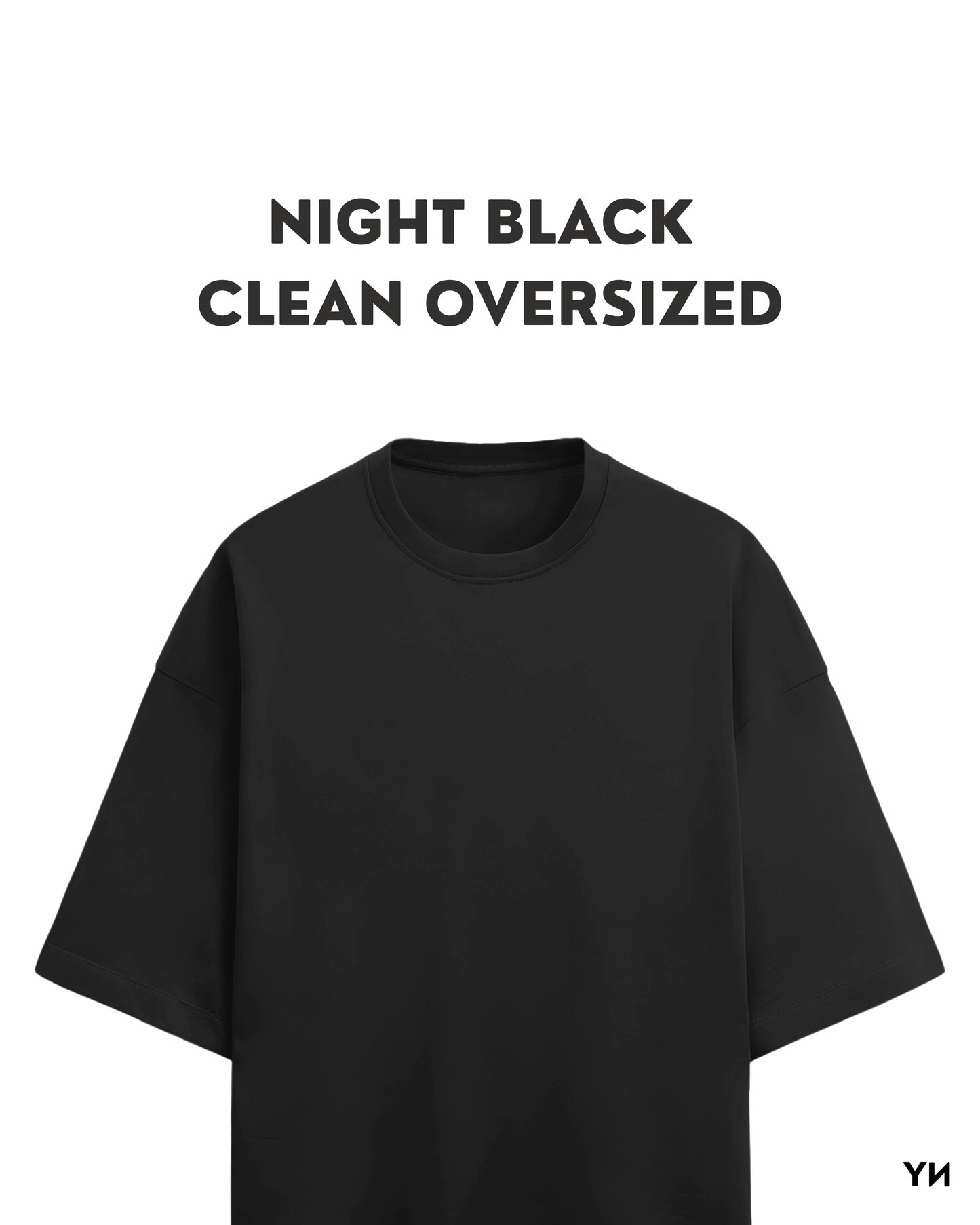 NIGHT BLACK - CLEAN OVERSIZED TEE